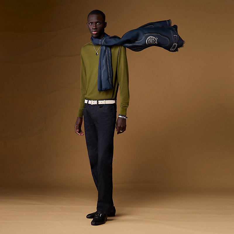 Harnais des Presidents rectangle - Black | Hermès USA